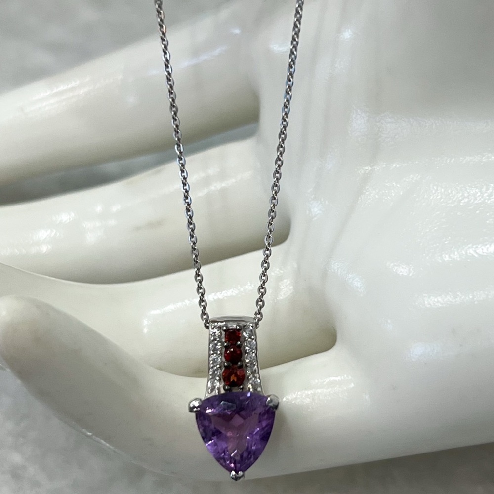 Moroccan Rose Amethyst Multigemstone Sterling Sil… - image 5